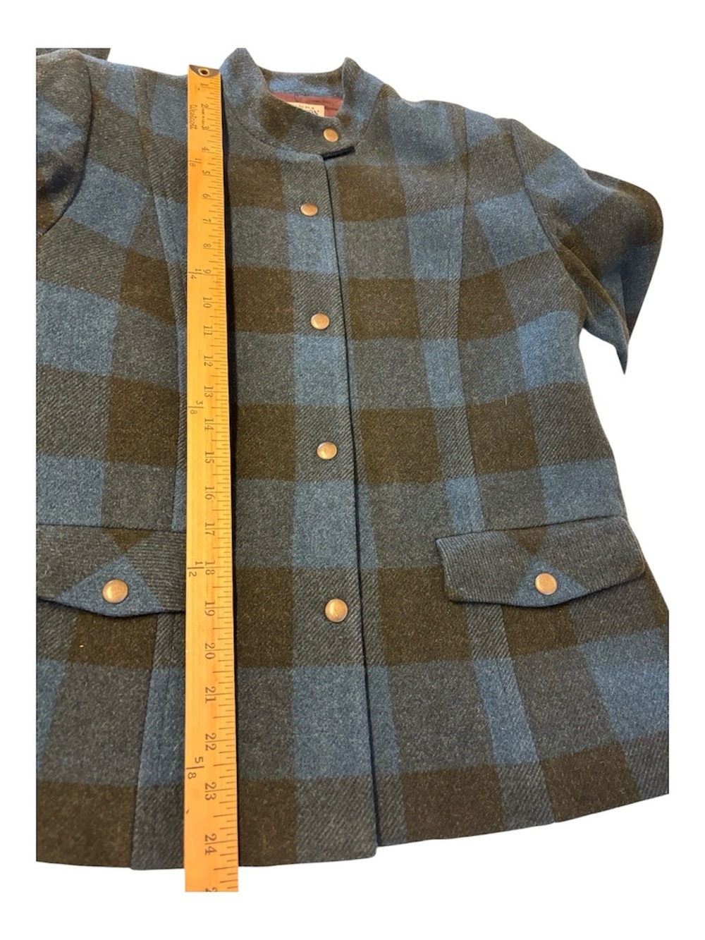 Vintage Pendleton Wool Buffalo Checked Coat Jacket Women’s Size Medium - Picture 9 of 11